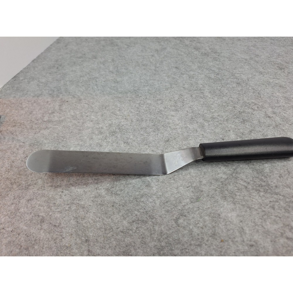 Pampered Chef Offset Spatula Stainless Steel Black Handle 12.5 Inch Cake Tool